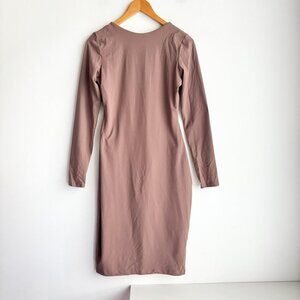 Susana Monaco Nude Beige Mini Dress Open Back Coco M